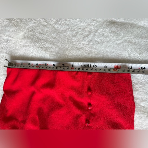 Show Me Your Mumu Red High Slit Midi Skirt Small - Picture 8 of 9